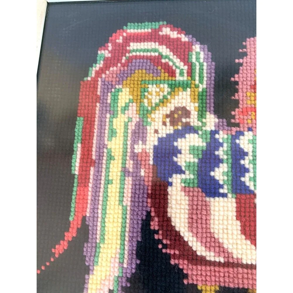 Vintage Rooster Needlepoint Wall Art 12